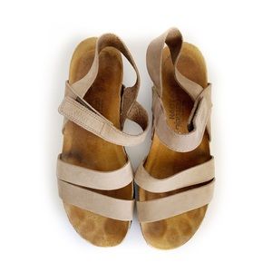 NAOT Kayla Wedge Chunky Strap Leather Sandal 40